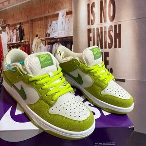 Nike SB Dunk Low Lime Green White Skate Shoes